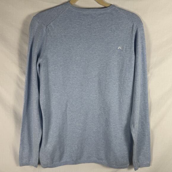 KJUS Women’s Blue Golf Sweater XL EU 42 V-Neck Pullover Activewear Top - Picture 2 of 6